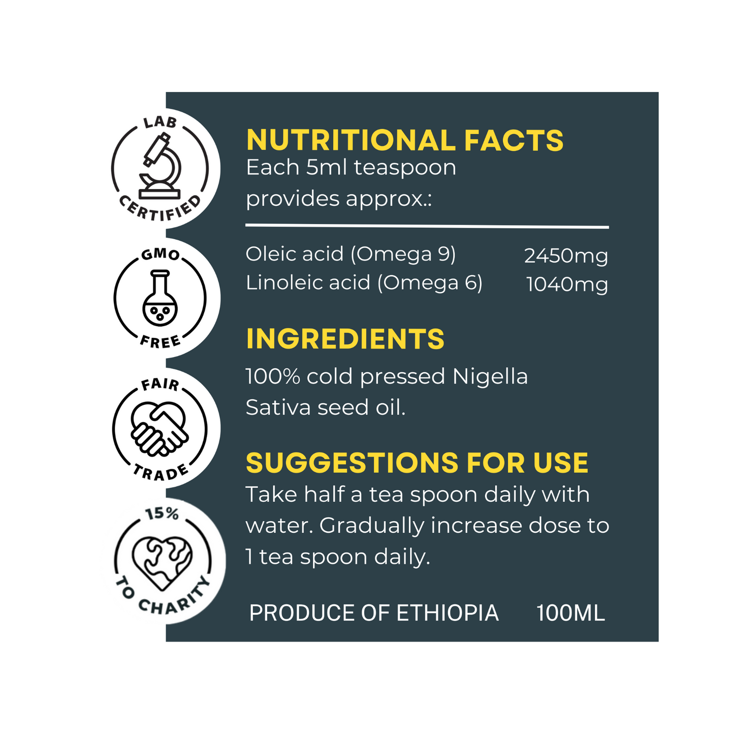 Premium Ethiopean Black Seed Oil